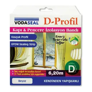 Vodaseal Kapı ve Pencere İzolasyon Bandı Beyaz 6,20 Metre