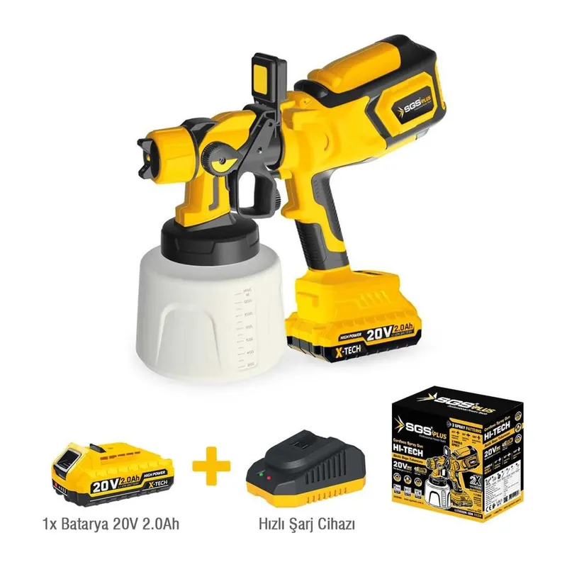 Sgs 5460 Akülü Boya Tabancası 1X2.0 Akülü