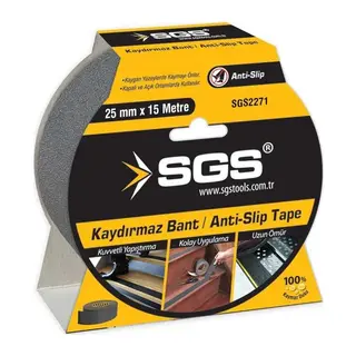 Sgs 2271 Siyah Kaydırmaz Bant 25 mm 15 Metre
