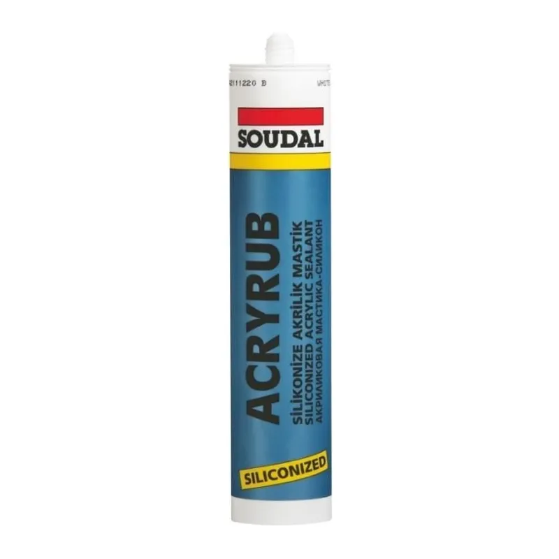 Soudal Acryrub Silikonize Mastik 310 ml Beyaz