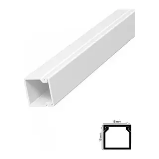 Kablo Kanalı 16x16 mm 2 Metre Yapışkanlı Bantlı 6 Adet
