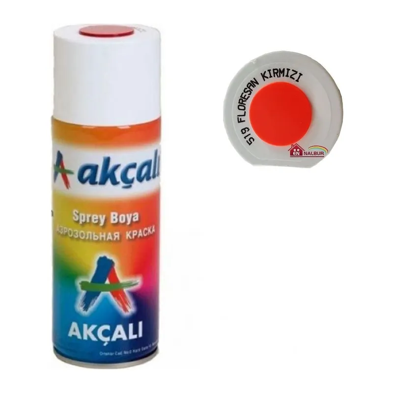 Akçalı Sprey Boya 400 ml 519 Florasan Kırmızı