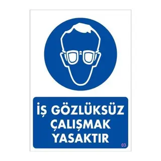 İş Koruyucu Takınız Uyarı Levhası 25x35 KOD:3