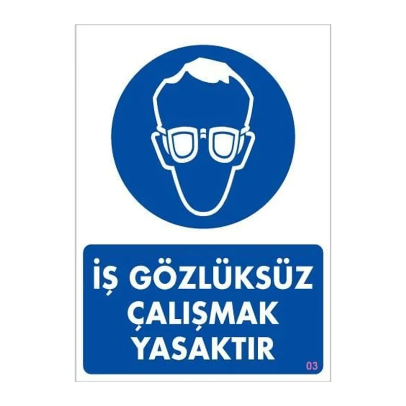 İş Koruyucu Takınız Uyarı Levhası 25x35 KOD:3