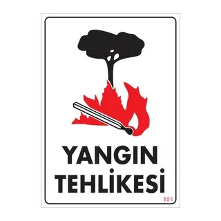 Yangın Tehlikesi Uyarı Levhası 25x35 KOD:851