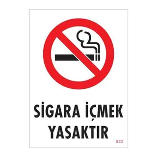 Sigara İçmek Yasaktır Uyarı Levhası 25x35 KOD:853