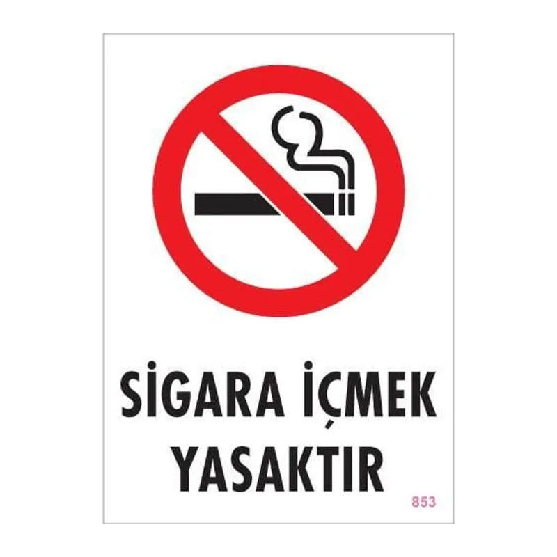 Sigara İçmek Yasaktır Uyarı Levhası 25x35 KOD:853