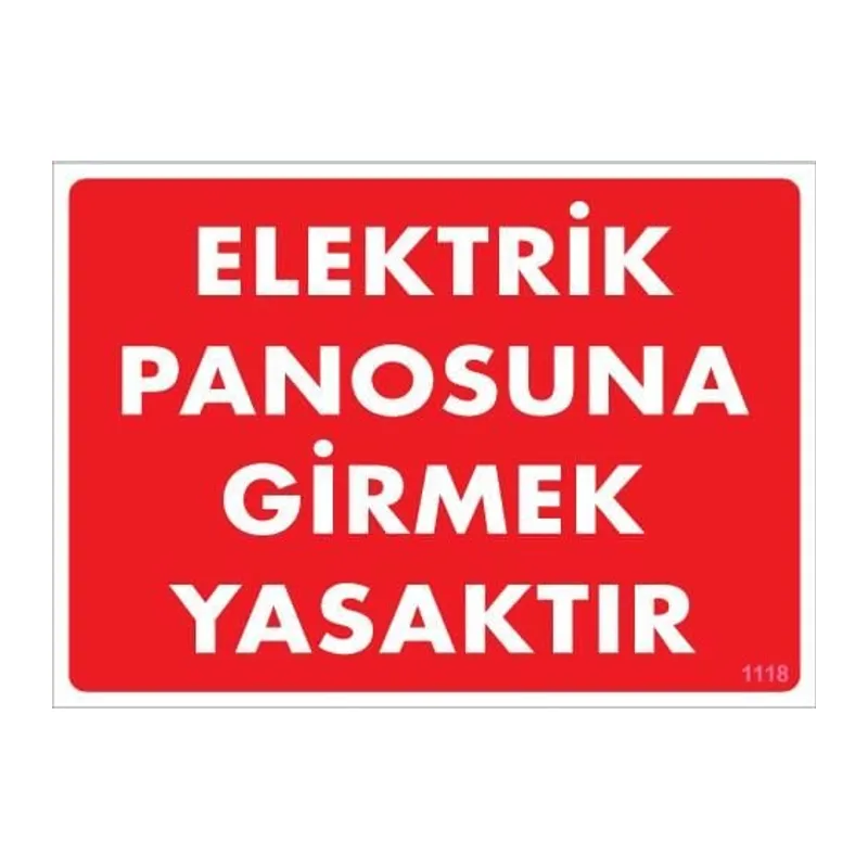 Elektrik Panosu Levhası 25x35 KOD:1118