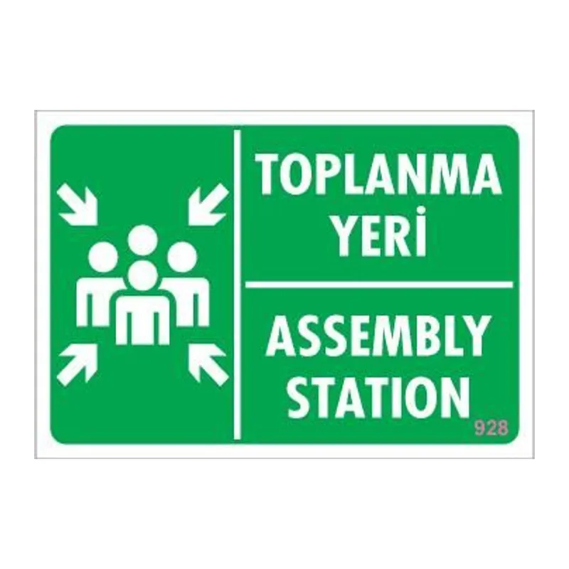 Toplanma Yeri Uyarı Levhası 17,5x25 KOD:928
