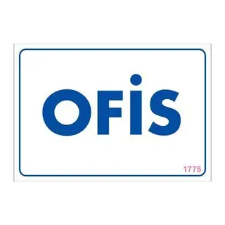 Ofis Uyarı Levhası 17,5x25 KOD:1775