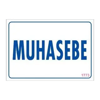 Muhasebe Uyarı Levhası 17,5x25 KOD:1773