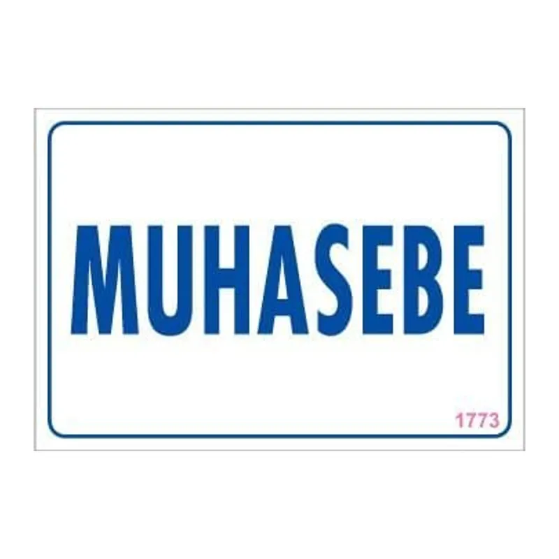 Muhasebe Uyarı Levhası 17,5x25 KOD:1773