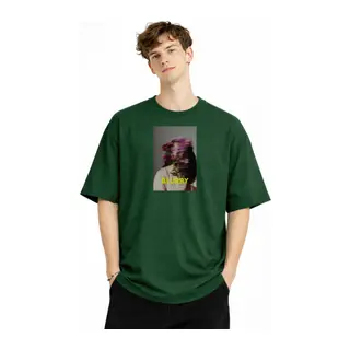 Blurry - Oversize Erkek Tişört HAKI