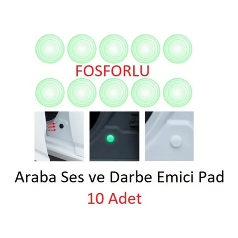 Araba Kapı Darbe Emici Stoper Ses Gürültü Önleyici 10'lu Fosforlu