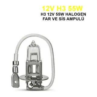 Trifa H3 Halojen Far Ampülü 12V 55Watt Sarı