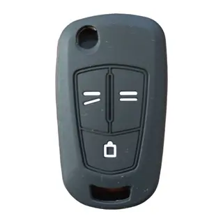 Opel Astra Insignia Corsa Katlanır Anahtar Uyumlu Silikon Oto Anahtar Kumanda Kabı Kılıf Siyah