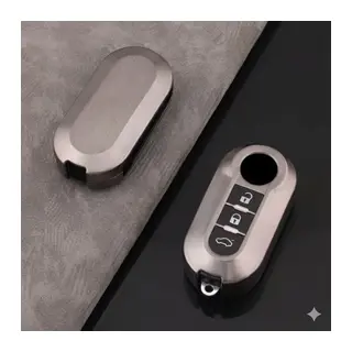 Fiat Doblo Uyumlu Smart 3 Buton Silikon Oto Anahtar Kumanda Kabı Kılıf Füme