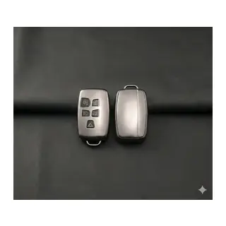 Land Rover Range Rover 2010-2018 Uyumlu Smart 3 Buton Silikon Oto Anahtar Kumanda Kabı Kılıf Gri