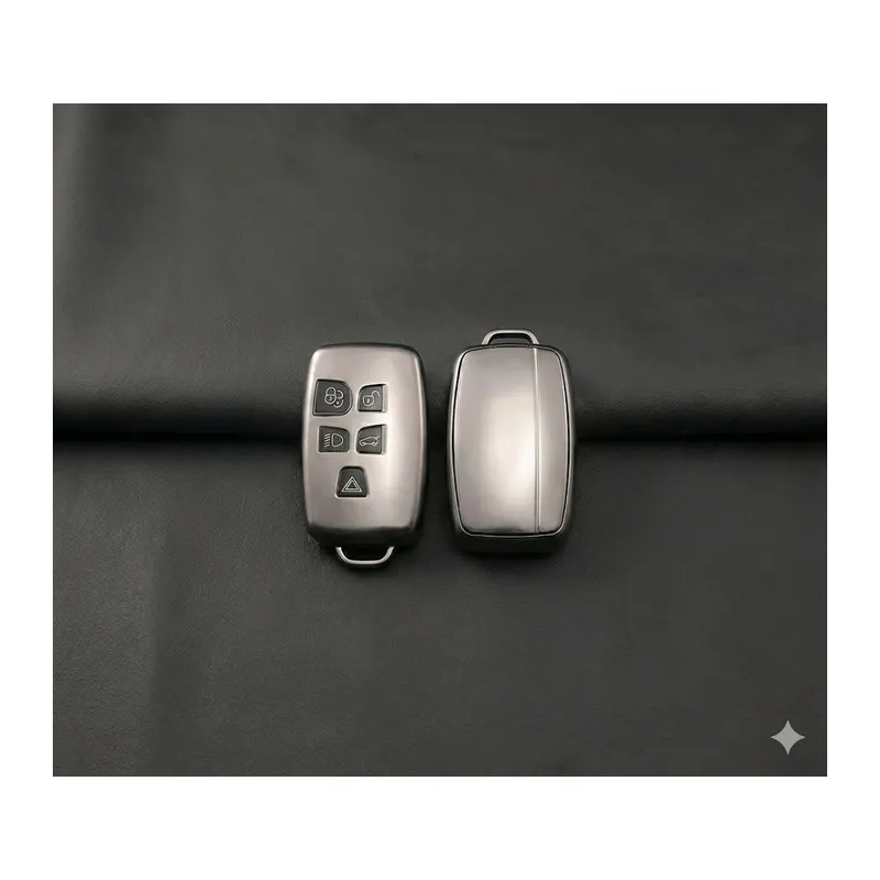 Land Rover Range Rover 2010-2018 Uyumlu Smart 3 Buton Silikon Oto Anahtar Kumanda Kabı Kılıf Gri