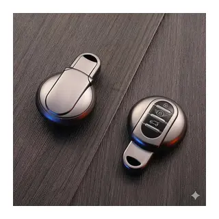 Mini Cooper-S Uyumlu Smart 3 Buton Silikon Oto Anahtar Kumanda Kabı Kılıf Gri