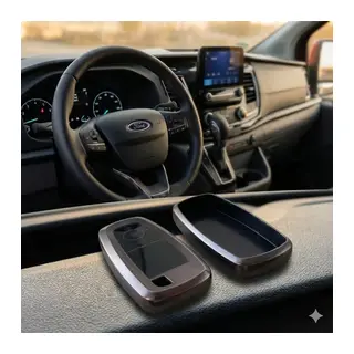 Ford Custom Uyumlu Smart 3 Buton Silikon Oto Anahtar Kumanda Kabı Kılıf Gri