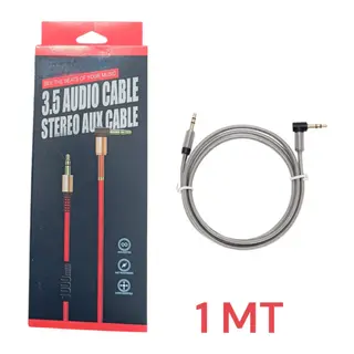 Metal Başlık TPE Kablo 3.5mm Aux Kablo 1 Metre Renkli