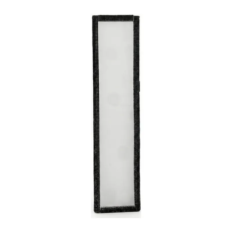 Kristal Taşlı İç Dikiz Aynası Tırnaklı Ayna 29,5x7cm Siyah
