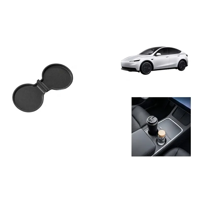 Tesla Model 3 Model Y Standart Juniper 2025+ Uyumlu Orta Bardaklık Pedi Kaymaz Konsol Koruyucu Matı 1 Adet Siyah