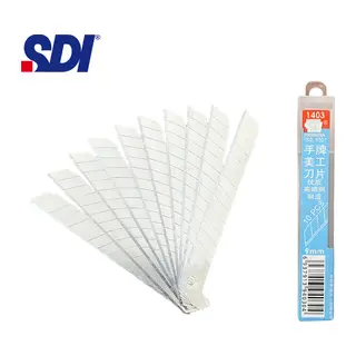SDI 1403 Çelik Maket Bıçağı Falçata Ucu Yedeği 9mm 60 Derece Küçük 10'lu