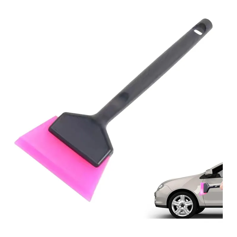 Mini Saplı Silikon Çekçek Ragle Cam Filmi Çekme Uygulama Aparatı 6x16cm Siyah Pembe