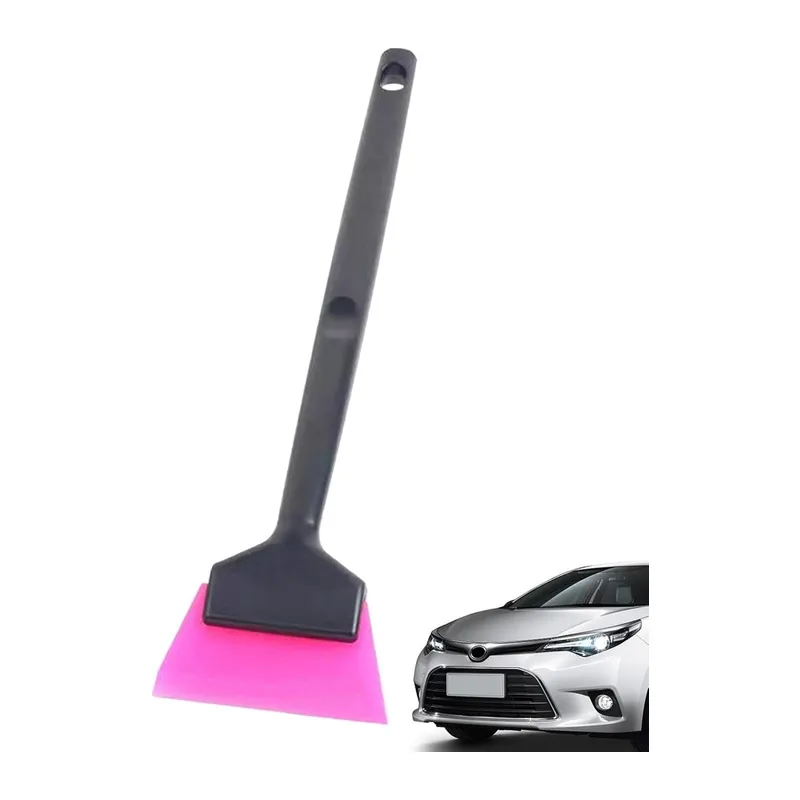 Mini Saplı Silikon Çekçek Ragle Cam Filmi Çekme Uygulama Aparatı 6x22cm Siyah Pembe