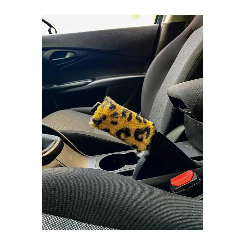 Yumuşak Peluş El Freni Süsü Leopar Desenli