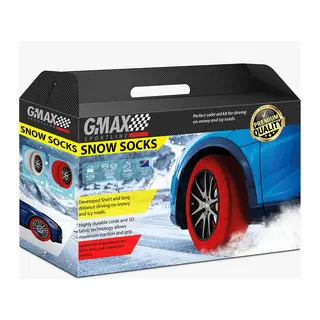 GMAX Oto Araba Lastik Anti Patinaj Kar Çorabı Kırmızı S Grup 2