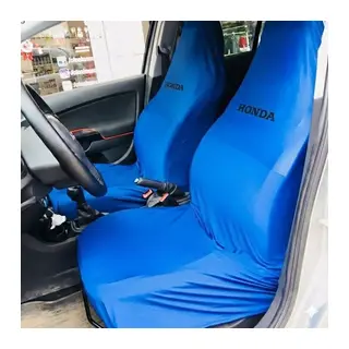 Likralı Kumaş Servis Kılıfı Ön 2'li Honda Yazılı Mavi