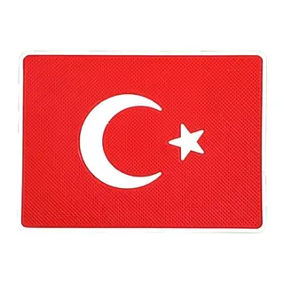 Türk Bayraklı Torpido Üstü Kaydırmaz Ped Telefon Tutucu