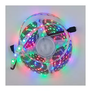 Silikonlu Dış Mekan İç Mekan RGB Şerit Led Aydınlatma 5 Metre 60 Led Çok Renkli RGB