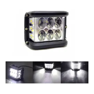 Off Road Led Projektör Çalışma Sis Lambası Beyaz 3 Modlu Beyaz Flashlı 12 Ledli ONP0524