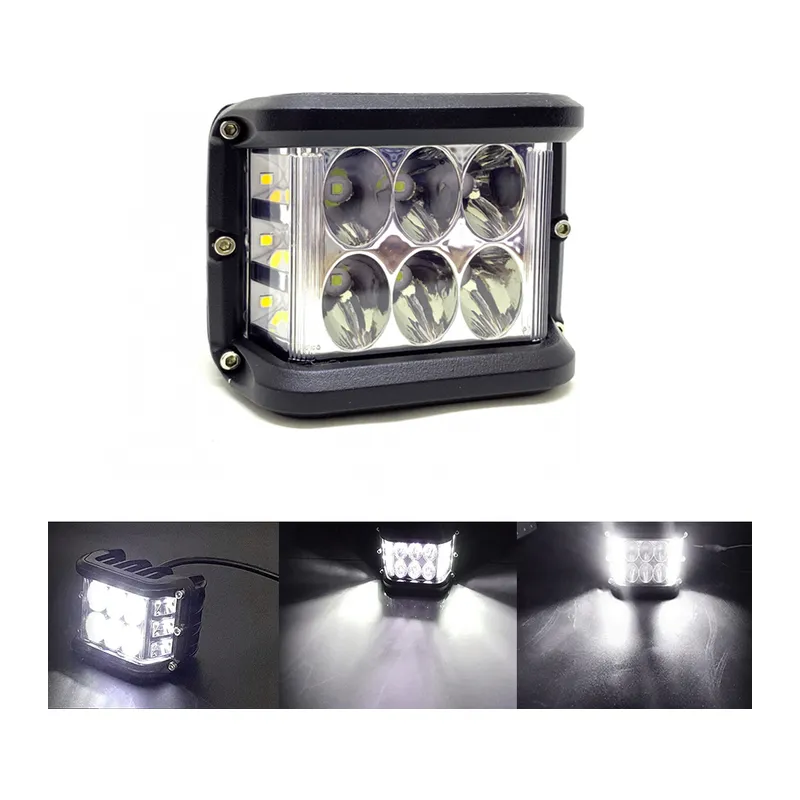 Off Road Led Projektör Çalışma Sis Lambası Beyaz 3 Modlu Beyaz Flashlı 12 Ledli ONP0524
