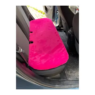 Yumuşak Tüylü Peluş Serme Oto Koltuk Koruyucu Minder Arka Fuşya Pembe
