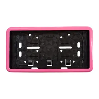 Çerçeveli Dikdörtgen Plakalık Plaka Altlığı Pembe 32x17 cm