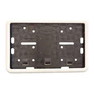 Çerçeveli Motor Plakalık Plaka Altlığı Beyaz 17x26 cm