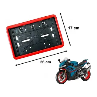 Çerçeveli Dikdörtgen Plakalık Plaka Altlığı Kırmızı 26X17cm 1 Adet