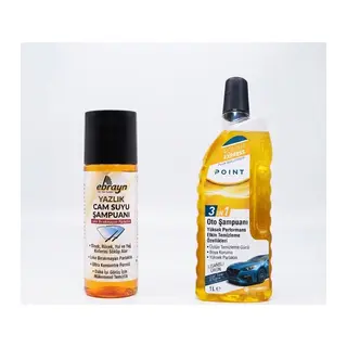 Cilalı Konsantre Oto Şampuanı 1 Litre ve Oto Cam Suyu Şampuanı 40 ml 1 Adet