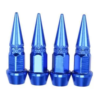 Alüminyum Sivri Sibop Kapağı Mavi 4'lü 45MM