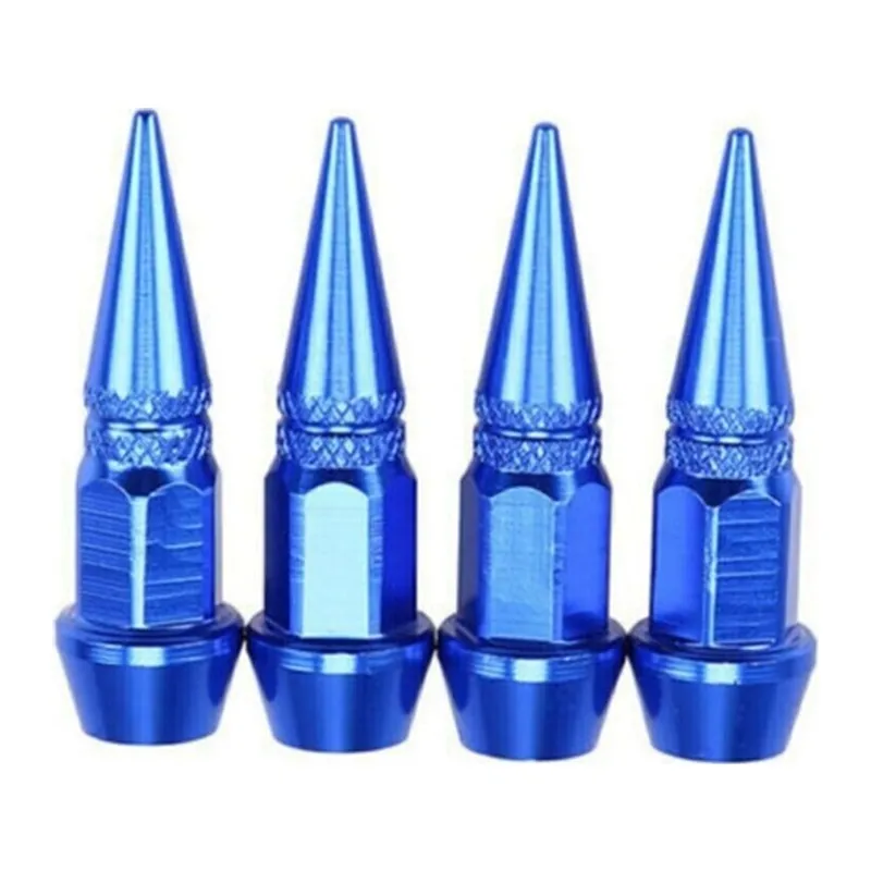 Alüminyum Sivri Sibop Kapağı Mavi 4'lü 45MM