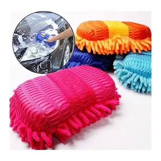 Araba Oto Yıkama Mikrofiber Süngeri Çift Taraflı Saçaklı Model 1 Adet