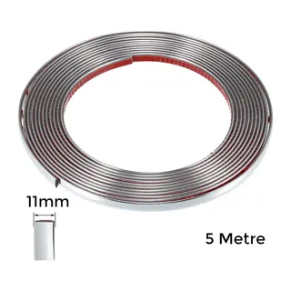 Yapışkanlı Nikelaj Şerit Bant Çıta 11mm 5 Metre Krom