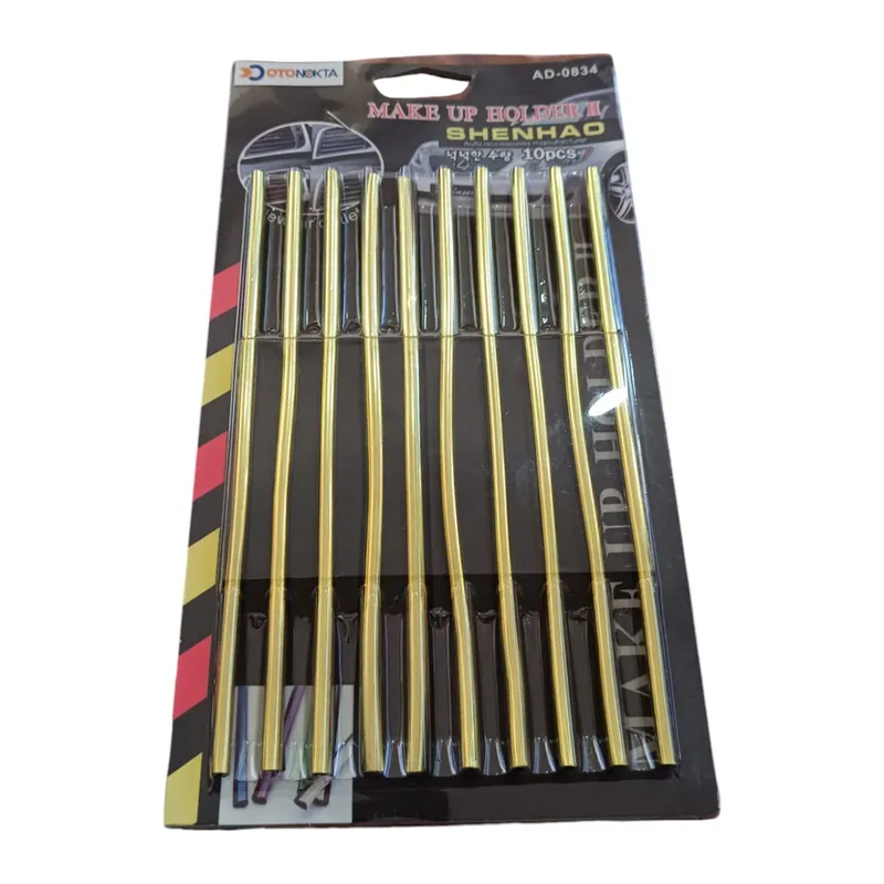U Tip Geçmeli Havalandırma Nikelaj Şerit Çıta İnce 20cm 10 Parça Gold