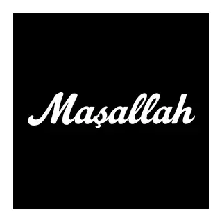 Maşallah Yazılı Oto Sticker Beyaz 13x2cm
