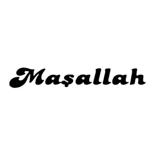 Maşallah Yazılı Oto Sticker Siyah 13x2cm